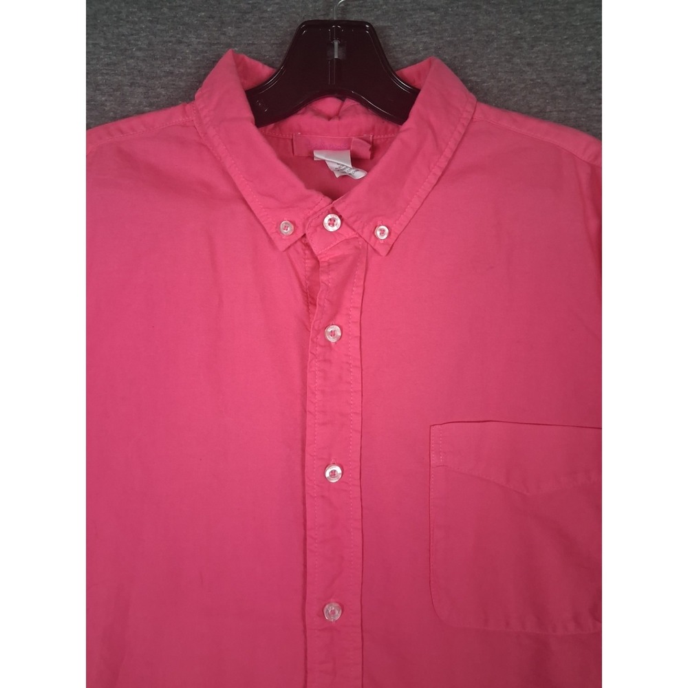 Fresh Produce Mens Shirt XL Pink Button Down Twill Casual Cotton Classic